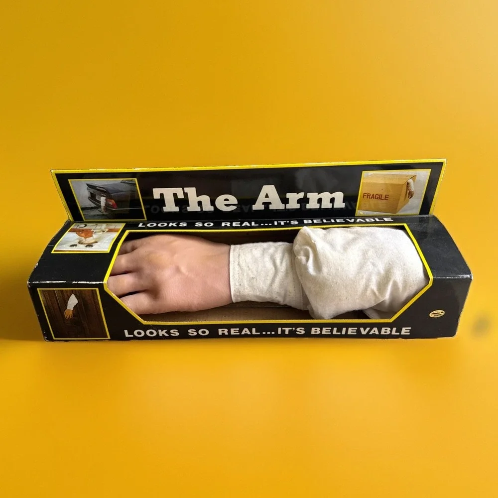 ORIGINAL The Arm Fake Gag Gift Prop Human Hand for Car Trunk Door w/Box 1980s